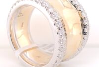 Two-tone diamond ring